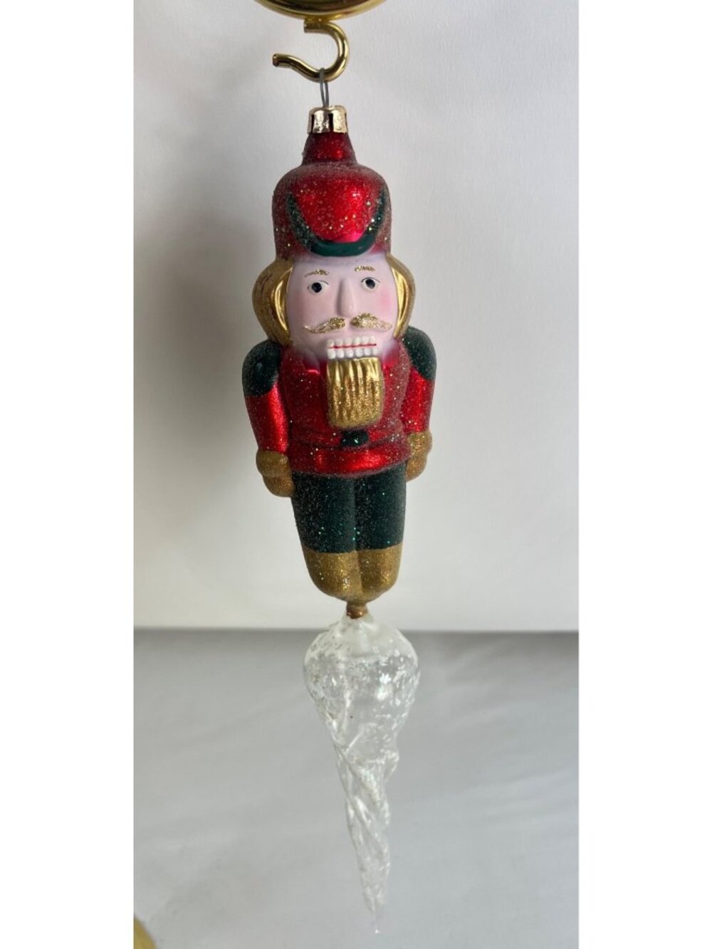 Christopher Radko Frosted Nutcracker Ice Cracker Christmas Ornament